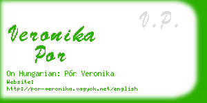 veronika por business card